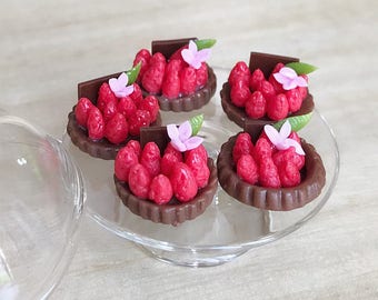 Miniature Chocolate Strawberry Cake,Miniature Sweet,Dollhouse cakes,Miniature bakery,Miniature Cakes,Dollhouse Bakery,Fruit Cakes