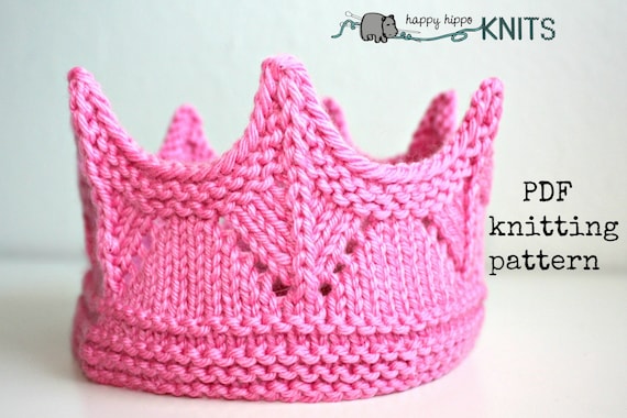 Download PDF Knitting pattern Waldorf knit crown instant download