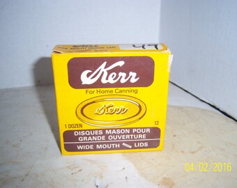 Vintage Kerr Mason Canning Fruit Jar Lids in 1 dozen original box