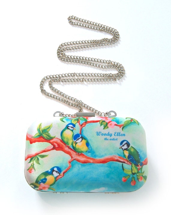 Box purse, box clutch, Birdgirl, birthday gift,gifts for her,gifts for mom,Woody Ellen handbag,christmas gifts,christmas gift ideas,new year