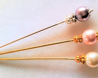 Swarovski Pearl Stick/Hijab/Hat/Lapel Pin