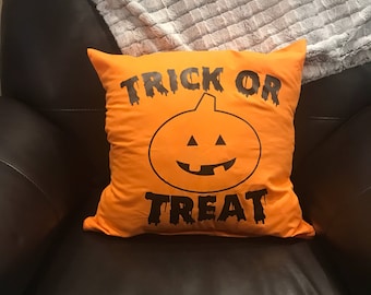 Trick or Treat Halloween Pillow- Cover Only