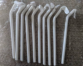 10 Reusable Borosilicate Glass Straws