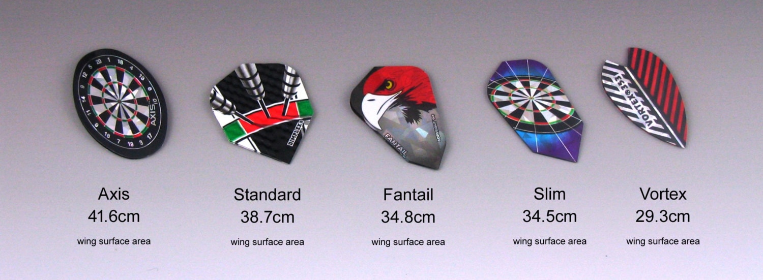 Dart Flights custom shapes and surface areas