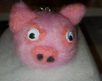 Pig head keychain