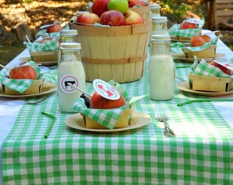 Gingham Runner - Plaid Runner - Checkered Runner - Easter Runner -Table Runner - Picnic Runner - Cotton Runner - Choose color and size