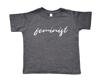 Feminist Toddler Short-Sleeve Tee, Baseball Tee & Baby Bodysuit | Proud Young Feminism in Training Women's Equal Rights Gender Equality