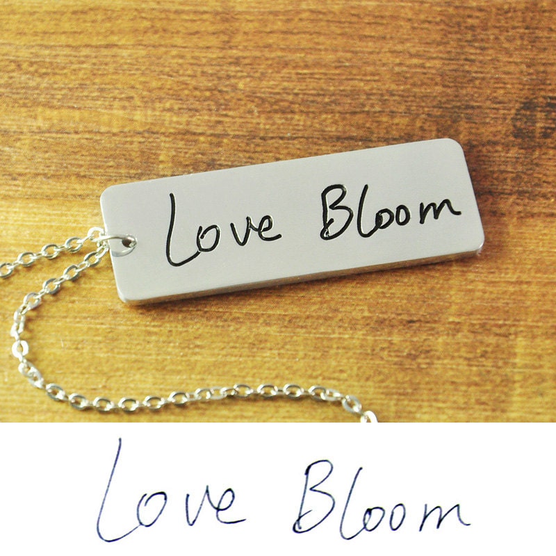 FREE Shipping Personalized signature necklaceHand Writing