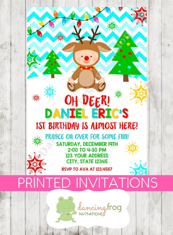 Christmas 1St Birthday Invitations 4