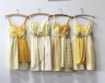 Custom Yellow Bridesmaids Dresses