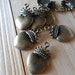 8 piece bronze plated heart with crown charms, 28x18mm, jewelry supplies, design