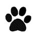 PAW PRINT - mini machine embroidery design.