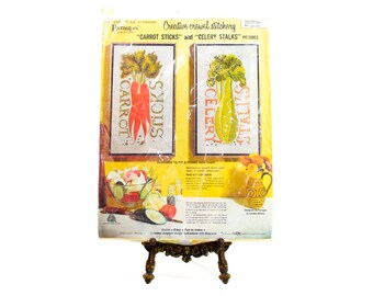 VINTAGE: 1970's - Paragon Creative Crewel Stitchery Kit - "Celery Stalk" - # 0521 - Unopened Package - SKU 16-C1-00011690