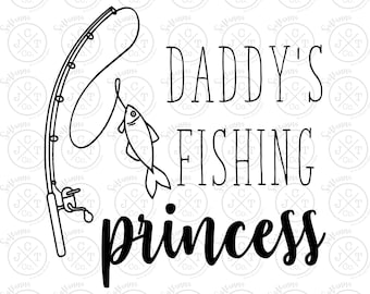 Girl fishing svg | Etsy