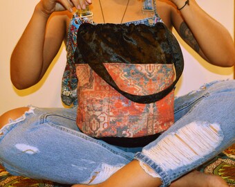 Moroccan bag Boho bag Bucket bag Drawstring bag Shoulder bag Festival bag Carpet bag Kilim bag Ethnic bag Gift for her Mother's day gift