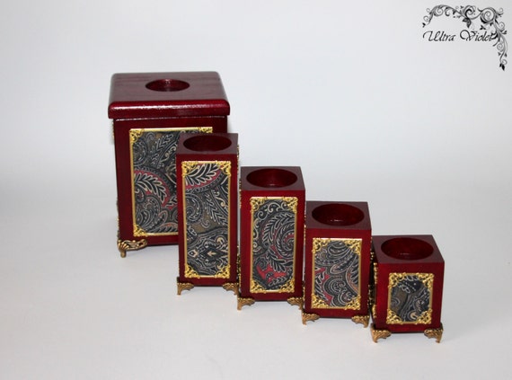 Bougie Boîte de rangement bougie bougie stands bougeoirs