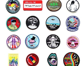 UFO Patches For Children Jacket,Jeans, for back pack,Embroidery Patches,Patches For Kids Stuff, Cartoon Patches,UFO Patch Design