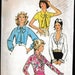Simplicity 5524 Misses Set of Blouses with Ruffle and Bow Collars