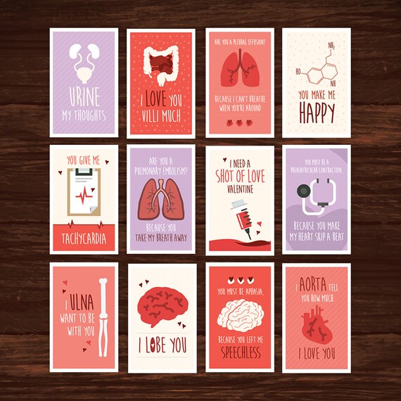 Funny Nurse Valentine's Day Card Full Set Download 12