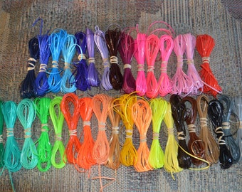 Rainbow lot 340 yards of ALL solid colors rexlace boondoggle plastic lacing gimp lanyard