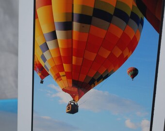 photo card, hot air balloon photograph