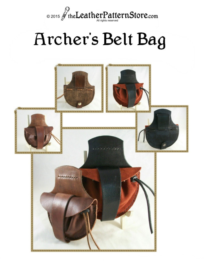 PATTERN Archer&#39;s Belt Bag pattern PDF leather pattern