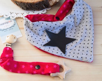 Coordinated neck bandana-pacifier Unisex