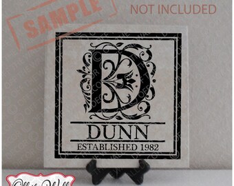 Vinyl Lettering Tile Decal Personalized Monogram