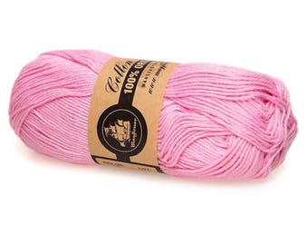 12 Pink Mayflower Organic Cotton 8/4 50g
