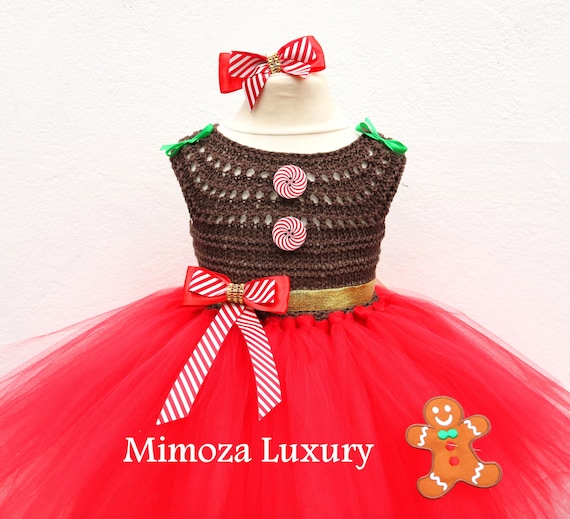 Christmas dress outfit, Gingerbread dress, Gingerbread Christmas princess tutu costume, gingerbread birthday tutu dress, gingerbread outfit