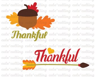 Thankful svg Thanksgiving svg Turkey day svg dxf jpeg cutting files for Silhouette Cameo, Portrait, Curio, Cricut