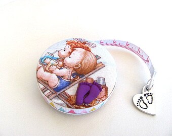 Measuring Tape Babies on the Beach Retractable Pocket Tape Measure