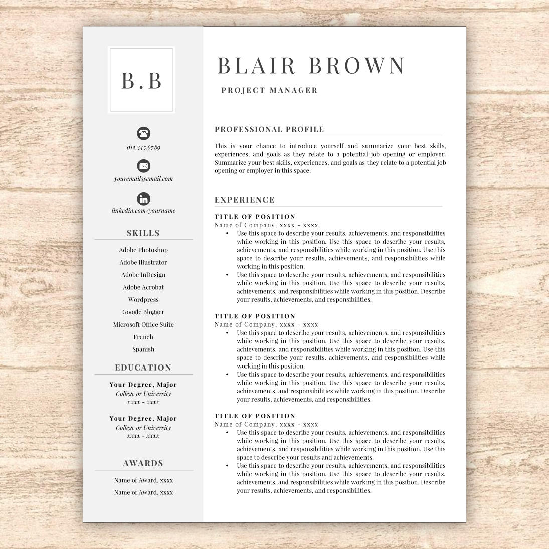 pages resume templates free
