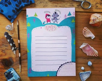 Notepad shows: little Red Riding Hood and the Wolf