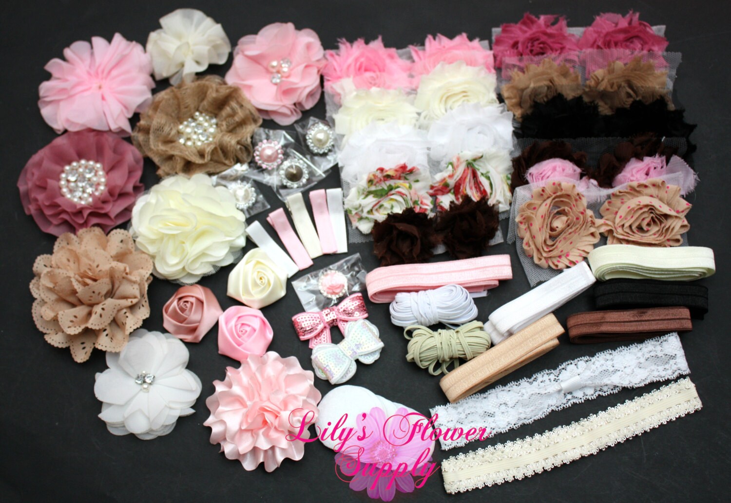 Baby Shower Headband Kit Deluxe Diy Hair Bow Zoom