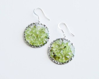 Peridot Crystal Earrings