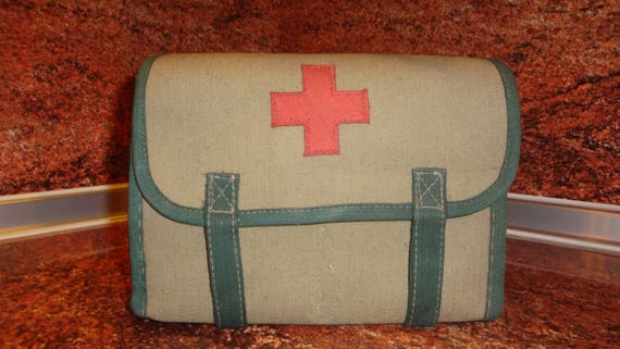 vintage military first aid kit first aid bag old military army