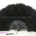Feather Fan, Black Marabou Feather Fan 11" x 20" Dancing Burlesque Decor Photography WB21