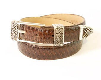 Vintage brown Brighton Leather Belt size small