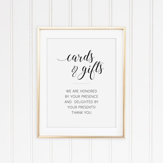 cards and gifts sign wedding gift table sign wedding card gift table sign template