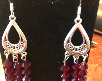 Swarovski crystal chandelier earrings