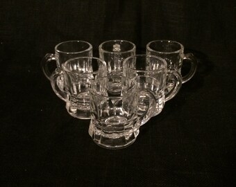 Mini Mug Shot Glasses | Federal Glass Co | 3/4 oz