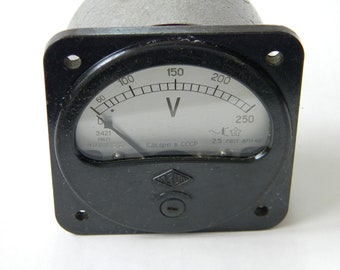 Vintage Voltmeter USSR 1967 Collectible Measuring Device Steampunk Decor Industrial