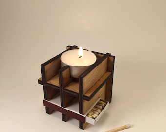 Tea Light and Match Holder