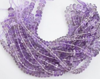 Pink Amethyst Faceted Rondelle Beads 9 Inch Strand , Pink Amethyst Faceted Rondelle Beads , 8-8.50 mm - MC493