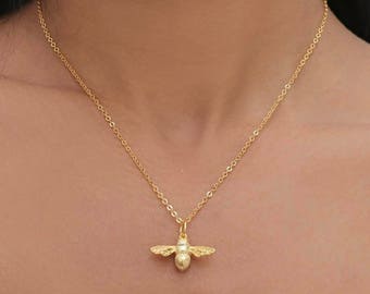 Bumble Bee Necklace (Gold or Silver)