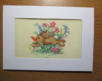 Greeting Card Bunny with Carrot
