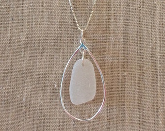 Sterling silver seaglass pendant