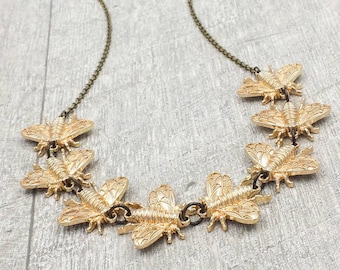 Bee Necklace, Bumblebee Honey Bee Necklace, Bee Statement Necklace, Bee Jewelry, Bee Lover Beekeeper, Gift for Her