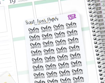 Shop Owner Stickers - Word Art Stickers - Lettering Stickers - Order Supplies Stickers - Supplies Stickers - Fits Most Planners - 639